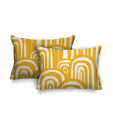 Lyno Abstract Reversible Indoor/Outdoor Rectangular Pillow