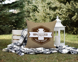 Macdonald Typography Reversible Indoor/Outdoor Square Pillow