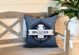 Macdonald Typography Reversible Indoor/Outdoor Square Pillow
