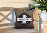 Macdonald Typography Reversible Indoor/Outdoor Square Pillow