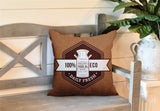 Macdonald Typography Reversible Indoor/Outdoor Square Pillow