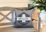Macdonald Typography Reversible Indoor/Outdoor Square Pillow