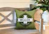 Macdonald Typography Reversible Indoor/Outdoor Square Pillow