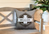 Macdonald Typography Reversible Indoor/Outdoor Square Pillow