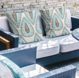 Magnolia Square Indoor/Outdoor Throw Pillow