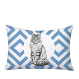 Maine Coon Cat Indoor/Outdoor Reversible Rectangular Pillow
