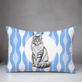 Maine Coon Cat Indoor/Outdoor Reversible Rectangular Pillow