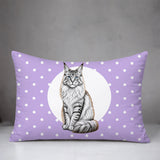 Maine Coon Cat Indoor/Outdoor Reversible Rectangular Pillow