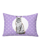 Maine Coon Cat Indoor/Outdoor Reversible Rectangular Pillow