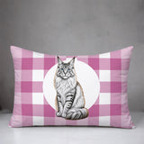 Maine Coon Cat Indoor/Outdoor Reversible Rectangular Pillow