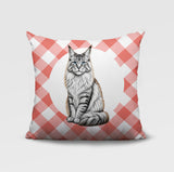 Maine Coon Cat Indoor/Outdoor Reversible Square Pillow