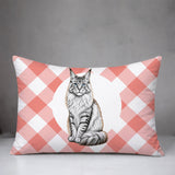 Maine Coon Cat Indoor/Outdoor Reversible Rectangular Pillow