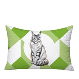 Maine Coon Cat Indoor/Outdoor Reversible Rectangular Pillow