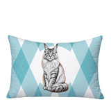 Maine Coon Cat Indoor/Outdoor Reversible Rectangular Pillow