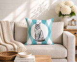 Maine Coon Cat Indoor/Outdoor Reversible Square Pillow
