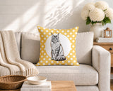 Maine Coon Cat Indoor/Outdoor Reversible Square Pillow