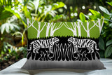 Maka Tiger Reversible Indoor/Outdoor Square Pillow