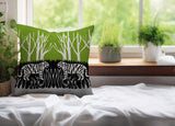 Maka Tiger Reversible Indoor/Outdoor Square Pillow