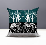 Maka Tiger Reversible Indoor/Outdoor Square Pillow