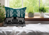 Maka Tiger Reversible Indoor/Outdoor Square Pillow