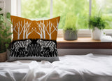 Maka Tiger Reversible Indoor/Outdoor Square Pillow