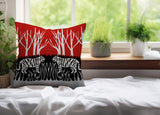Maka Tiger Reversible Indoor/Outdoor Square Pillow