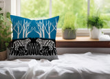 Maka Tiger Reversible Indoor/Outdoor Square Pillow