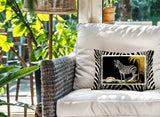 Malboro Zebra Print Reversible Indoor/Outdoor Square Pillow