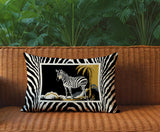 Malboro Zebra Print Reversible Indoor/Outdoor Rectangular Pillow