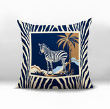 Malboro Zebra Print Reversible Indoor/Outdoor Square Pillow