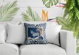 Malboro Zebra Print Reversible Indoor/Outdoor Square Pillow