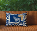 Malboro Zebra Print Reversible Indoor/Outdoor Rectangular Pillow
