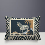 Malboro Zebra Print Reversible Indoor/Outdoor Rectangular Pillow