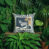 Malboro Zebra Print Reversible Indoor/Outdoor Square Pillow