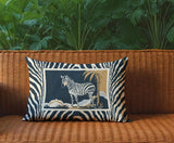 Malboro Zebra Print Reversible Indoor/Outdoor Rectangular Pillow