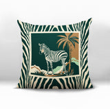 Malboro Zebra Print Reversible Indoor/Outdoor Square Pillow