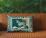 Malboro Zebra Print Reversible Indoor/Outdoor Rectangular Pillow