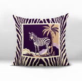 Malboro Zebra Print Reversible Indoor/Outdoor Square Pillow