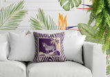 Malboro Zebra Print Reversible Indoor/Outdoor Square Pillow