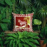 Malboro Zebra Print Reversible Indoor/Outdoor Square Pillow