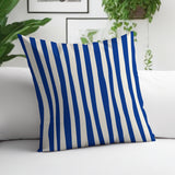 Malone Striped Spun Polyester Indoor/Outdoor Reversible Throw Pillow