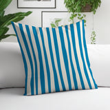 Malone Striped Spun Polyester Indoor/Outdoor Reversible Throw Pillow