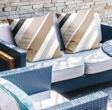 Manda Striped Reversible Indoor/Outdoor Square Pillow
