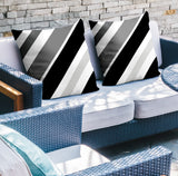 Manda Striped Reversible Indoor/Outdoor Square Pillow