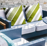 Manda Striped Reversible Indoor/Outdoor Square Pillow