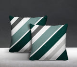 Manda Striped Reversible Indoor/Outdoor Square Pillow