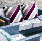 Manda Striped Reversible Indoor/Outdoor Square Pillow
