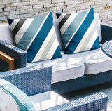 Manda Striped Reversible Indoor/Outdoor Square Pillow