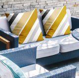 Manda Striped Reversible Indoor/Outdoor Square Pillow