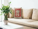 Maneki Faux Linen Lumber Pillow